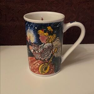 Festive Angel Mug with Guitar